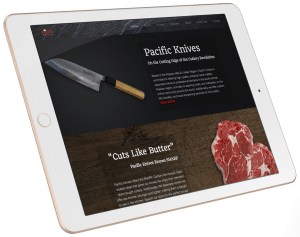 Pacific Knives website design by Joey Hatcher